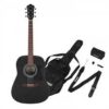 IBANEZ V54NJP-WK ACOUSTIC GUITAR SET WEATHERED BLACK OPEN PORE