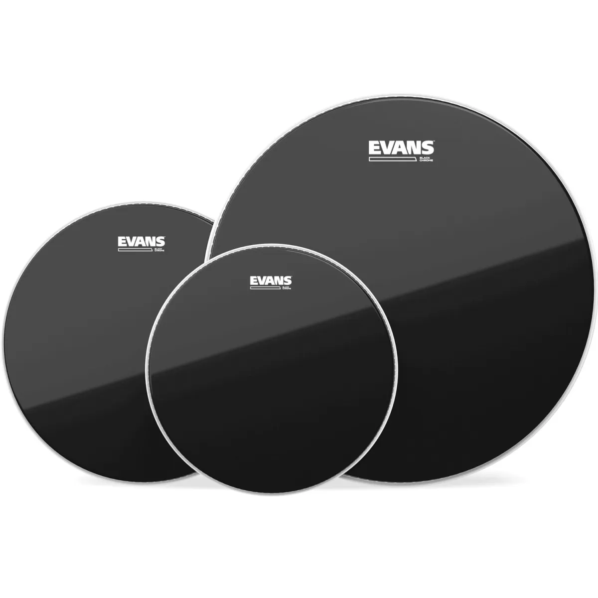 EVANS ETP-CHR-R BLACK CHROME TOM PACK 10,12,16