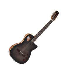 ANGEL LOPEZ HYBRID NYLON ELECTRIC SEMI-ACOUSTIC GUITAR BLACK